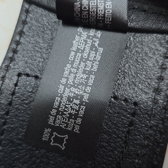 Zara Black Leather Belt With Metal Mesh New With Tags main image 8